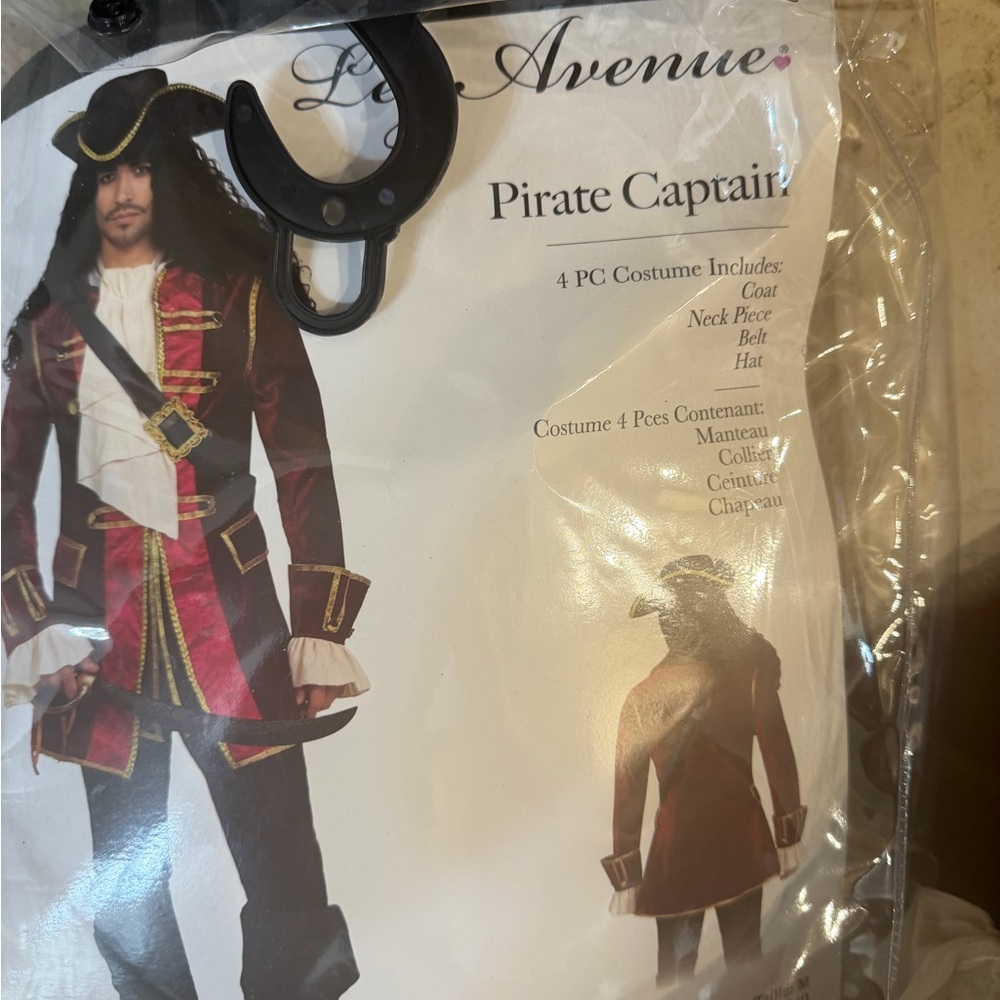 Leg Avenue Pirate Captain Kids Costume - Burgundy and Black